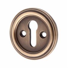Jedo Parisian Escutcheon - 42mm Diameter - Keyhole - Antique Brass Jedo Parisian Escutcheon - 42mm Diameter - Keyhole - Antique Brass
