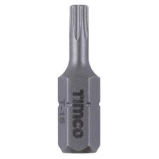 TIMCO Steel Driver Bits - Torx - T15 - 25mm Length - Pack of 10