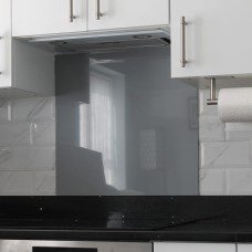 Exel Aluminium Kitchen Splashback - 900 x 750mm - Gloss Traffic Grey