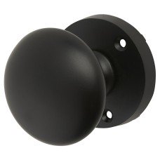 Exel Round Mortice Door Knob - 60mm Rose Diameter - Matt Black Exel Round Mortice Door Knob - 60mm Rose Diameter - Matt Black