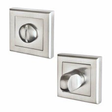 Exel Square Bathroom Turn & Release - 52mm Diameter - Satin Chrome