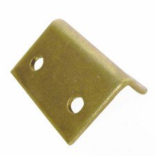Angled Latch Plate - 35 x 24 x 15mm - Polished Brass