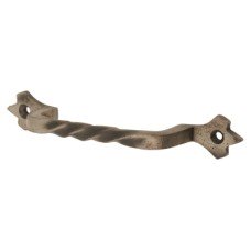 Olde Forge 7mm Twisted D-Bar Cabinet Pull Handle - 120mm Centres - Pewter Effect