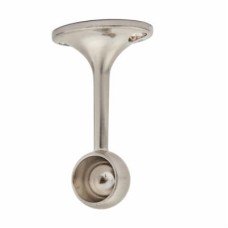 Rothley 19mm Hanging Rail End Bracket - Brushed Nickel - Pack of 2