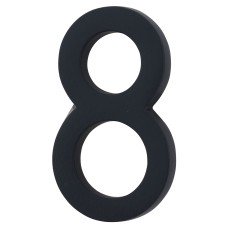 Heritage Brass 76mm Concealed Screw Fix Door Numeral - 8 - Matt Black
