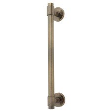 Exel T-Bar Door Pull Handle on Rose - Screw Fix - 300mm Centres - Antique Brass