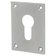 Jumbo Repair Escutcheon - 65.5 x 47.6mm - Euro - Satin Chrome