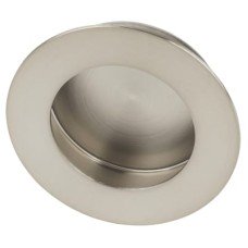 Exel Circular Flush Cabinet Pull Handle - 65mm Diameter - Satin Stainless Steel