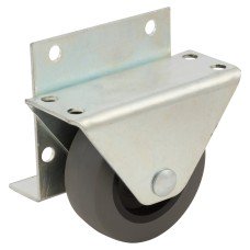 Coldene Furniture Castor - Fixed - Side/Top Mount - 30kg Max Weight - 50mm Diameter - Grey