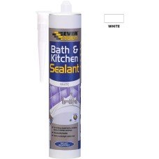 Everbuild General Purpose Bathroom & Kitchen Acrylic Silicone Sealant - 290ml - White