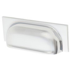 Alexander & Wilks Quantock Cabinet Cup Handle - 96mm Centres - Polished Chrome Alexander & Wilks Quantock Cabinet Cup Handle - 96mm Centres - Polished Chrome