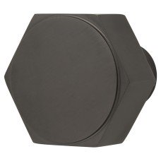 Alexander & Wilks Vesper Hex Cabinet Knob - 40mm Diameter - Dark Bronze