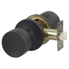 Exel Hotel Mortice Door Knobset - Passage - 60mm Rose Diameter - Matt Black