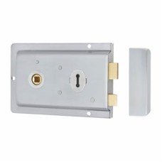 Exel Flanged Rim Sashlock - 155 x 105mm - Satin Chrome