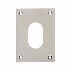 Souber Jumbo Escutcheon - 65.5 x 47.6mm - Oval - Satin Chrome Souber Jumbo Escutcheon - 65.5 x 47.6mm - Oval - Satin Chrome