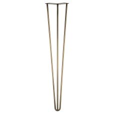 Rothley Hairpin Leg - 3 Pin - 710mm Height - Antique Brass
