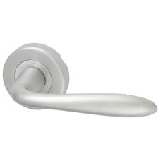 Heritage Brass by M Marcus Satin Chrome Door Handles on Round Rose - Sutton Range 