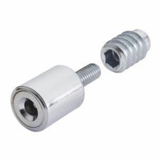 Bramah Rola Wooden Sash Window Stop - 19mm - Polished Chrome - 2 Body + 4 Inserts