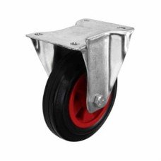 Coldene Heavy Duty Industrial Castor - Fixed - 205kg Max Weight - 200mm Diameter - Black/Red