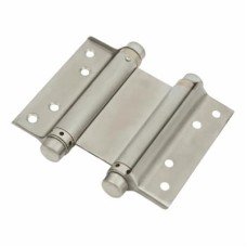 Double Action Self Closing Spring Hinge - 102mm Length - Satin Stainless Steel - Pair