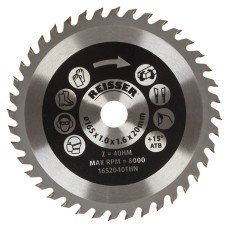 Reisser TCT Circular Saw Blade - 165 x 20mm - 40T - Wood - Thin Kerf