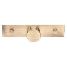 Frelan Hoxton Sturt Cabinet Knob on Fanshaw Backplate - 30mm Diameter - Antique Brass