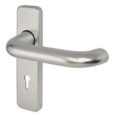 Exel Satin Aluminium 20mm Return to Door Keyhole Lock Door Handle - 155 x 40mm Exel Satin Aluminium 20mm Return to Door Keyhole Lock Door Handle - 155 x 40mm