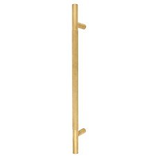 Hampstead Knurled 23mm T-Bar Door Pull Handle - Bolt Fix - 450mm Centres - PVD Satin Brass