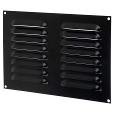 Exel Hooded Louvre Vent - 242 x 165mm - 6650mm² Free Air Flow - Matt Black