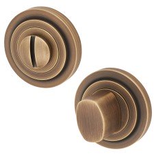 Burlington BUR81 by Frelan Bathroom Turn & Release with Stepped Rose - 53mm Diameter - Antique Brass