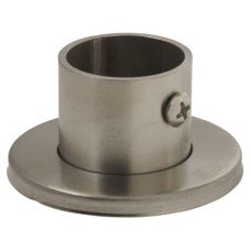 Rothley 25mm Tube Hanging Rail End Socket - Brushed Stainless Steel 