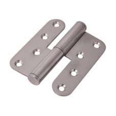 European Style Lift Off Butt Door Hinge - 100 x 89 x 3mm - Left Hand - Satin Stainless Steel - Pair