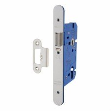 Hampstead DIN Euro Mortice Nightlatch - 85mm Case - 60mm Backset - Radius - Polished Stainless