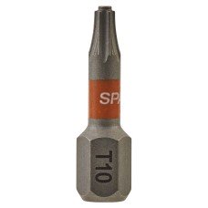 SPAX T-Star Plus Driver Bit - Torx - T10 - 25mm Length - Pack of 5 SPAX T-Star Plus Driver Bit - Torx - T10 - 25mm Length - Pack of 5