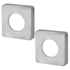 Jigtech Square Passage Rose Cover - 52 x 52mm - Satin Chrome Jigtech Square Passage Rose Cover - 52 x 52mm - Satin Chrome