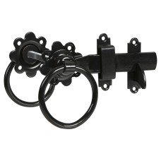 GateMate Medium Duty Ring Gate Latch - 150mm Throw - Epoxy Black