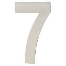 Exel 100mm Concealed Screw Fix Door Numeral - 7 - Satin Stainless Steel