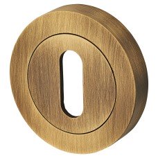 Serozzetta by Carlisle Brass Varese Escutcheon - 50mm Diameter - Keyhole - Antique Brass