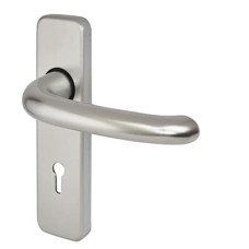 Exel Satin Aluminium Return to Door Keyhole Door Handle - Strasbourg Range - 154 x 40mm