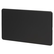 Knightsbridge 2 Gang Blank Plate - Matt Black