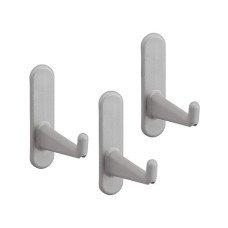 elfa Top Track System - Tool & Storage Board Hooks - 170 x 100 x 15mm - Platinum - Pack of 3 elfa Top Track System - Tool & Storage Board Hooks - 170 x 100 x 15mm - Platinum - Pack of 3
