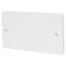 Exel 2 Gang Blank Plate - White 