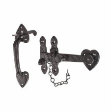 Elan Cottage Thumb Latch Set - Metalized Antique Black Iron