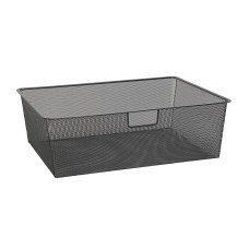 elfa Top Track System - Click In Medium Mesh Basket for Gliding Frame - 605 x 430 x 185mm - Graphite