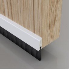 Stormguard Concealed Fixed Bottom Door Brush - 838mm Length - Brush Size 25mm - White