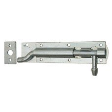 Traditional Tower Gate Bolt - Necked - 215mm Length - Zinc Plated