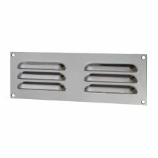 Exel Hooded Louvre Vent - 229 x 76mm - 2470mm² Free Air Flow - Satin Chrome