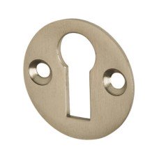 Hampstead Victorian Escutcheon - 32mm Diameter - Keyhole - Satin Nickel