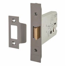 Hampstead Heavy Duty Flat Latch - 104mm Case - 82mm Backset - Black Nickel