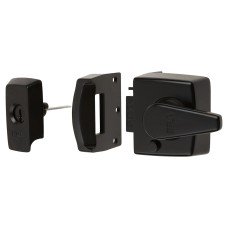 ERA BS8621:2007 Keyless Egress Nightlatch - 40mm Backset - Black Case/ Cylinder